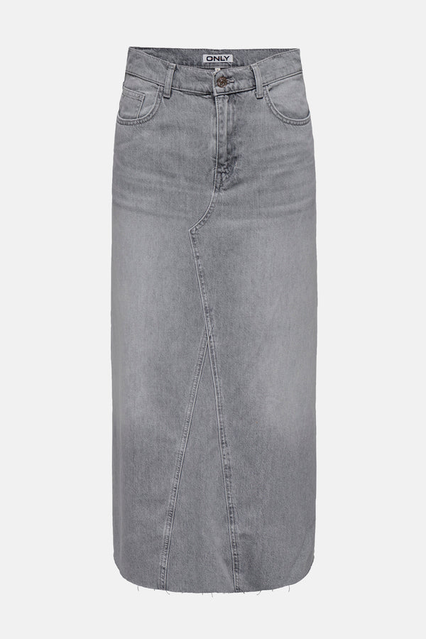 Rok (lang) Light grey denim - ONLY®