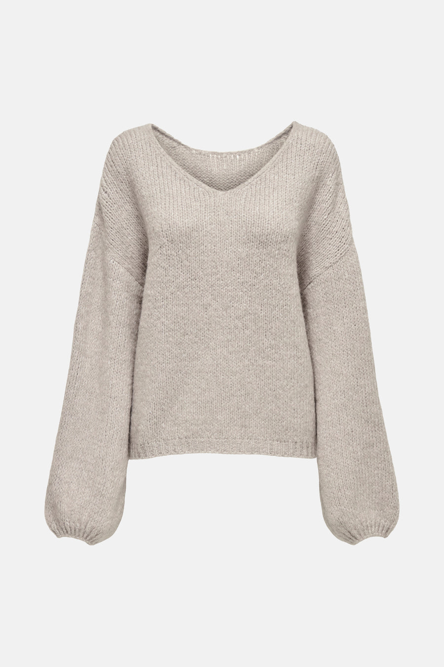 Pull met V-hals - ecru - JDY