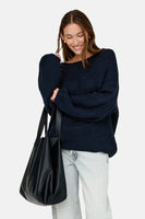 Pull met V-hals - Donkerblauw