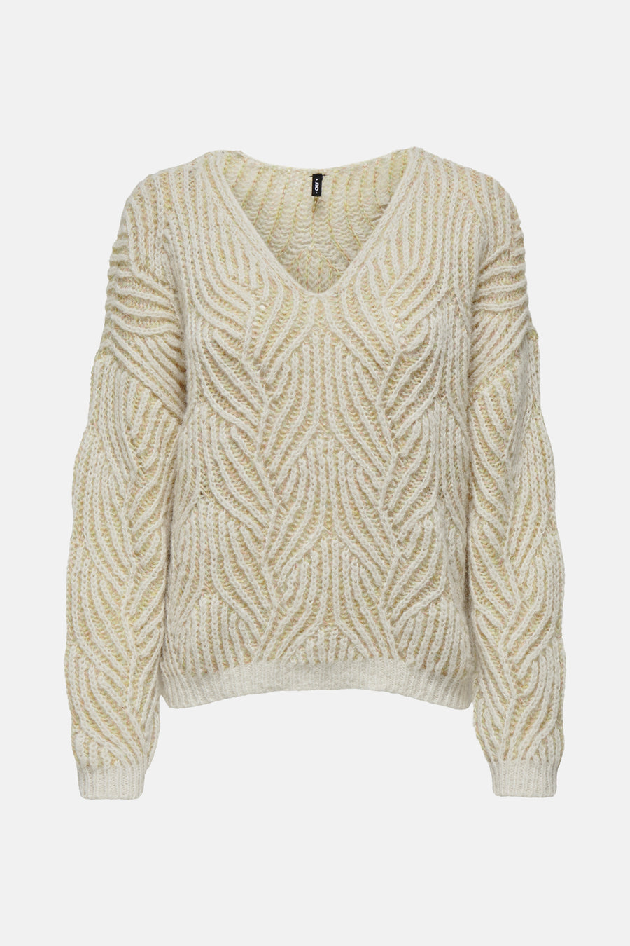 Pull à col en V - Beige - ONLY®