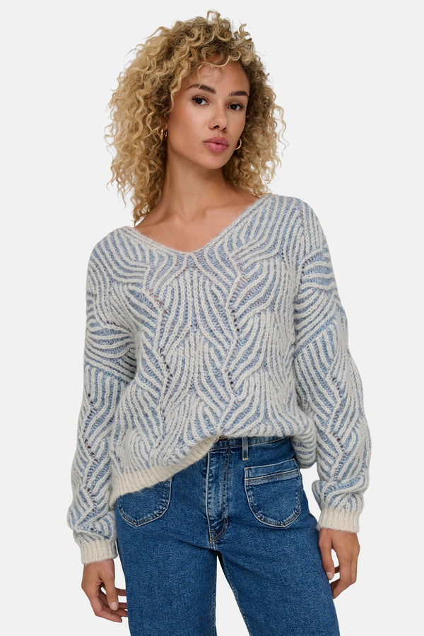 Trui met V-hals Blauw - ONLY®