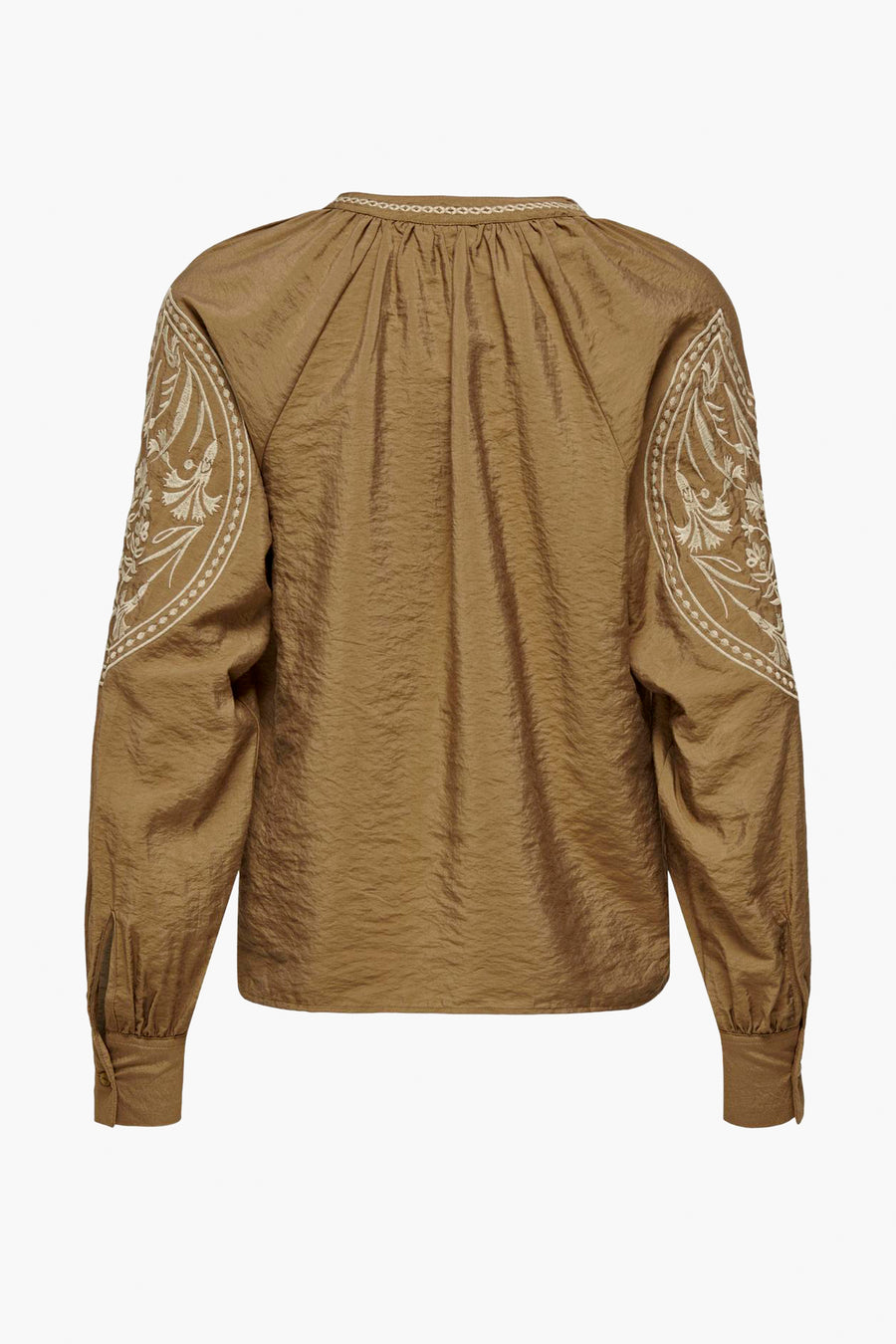 Blouse met lange mouwen - bruin