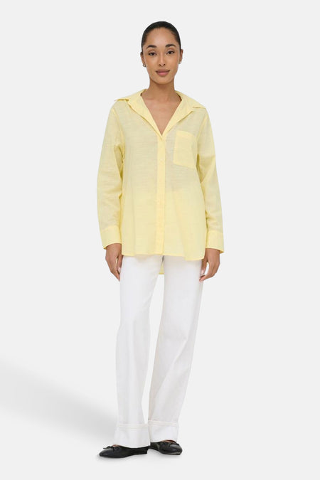 Hemd met lange mouwen - geel