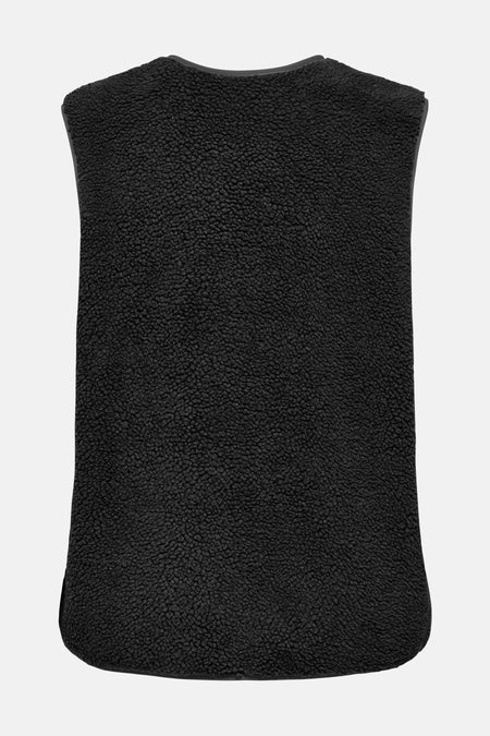 Zwarte bodywarmer van ONLY met een zachte, getextureerde fleece afwerking.