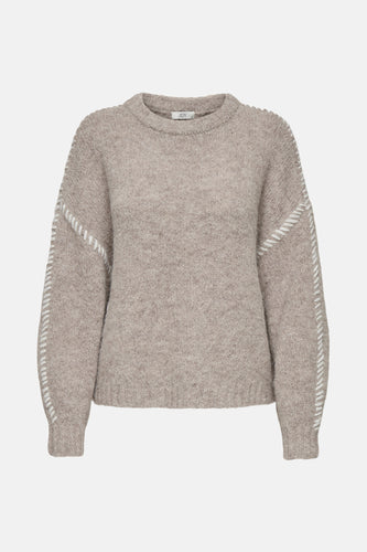 Pull à col rond - beige - JDY