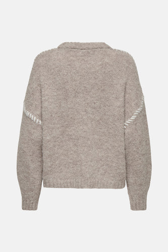 Pull à col rond - beige - JDY