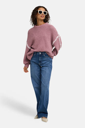 Trui met ronde hals roze - JDY