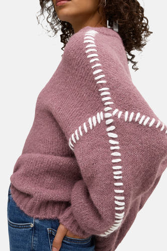 Trui met ronde hals roze - JDY