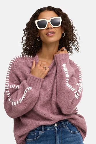 Trui met ronde hals roze - JDY