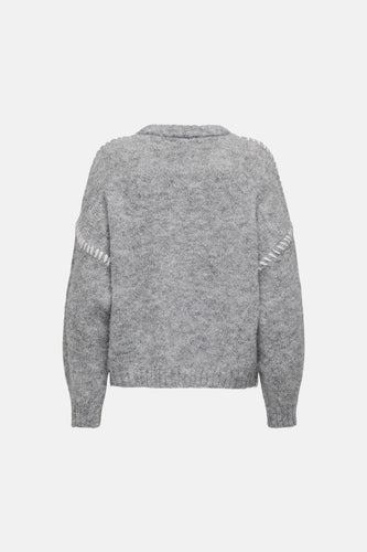 JDYZOEY LIFE L/S ON STITCH PULL KNT NOOS