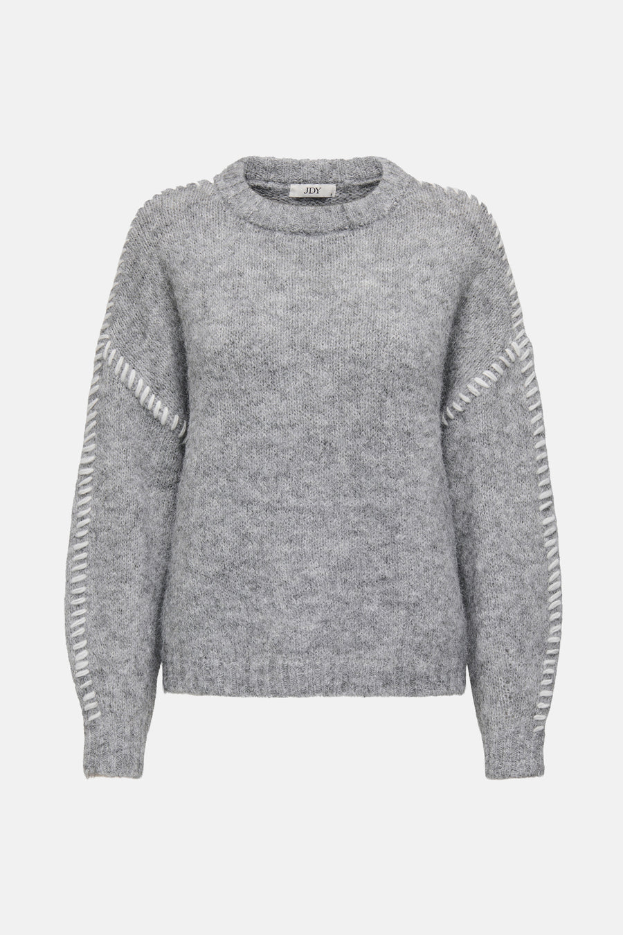 Pull met ronde hals - grijs - JDY