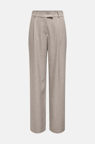 Pantalon de costume beige ONLY, avec plis et une large coupe.