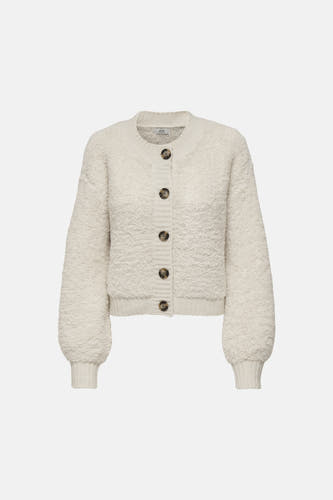 Cardigan écru de JDY, avec des manches longues et une fermeture à boutons devant.
