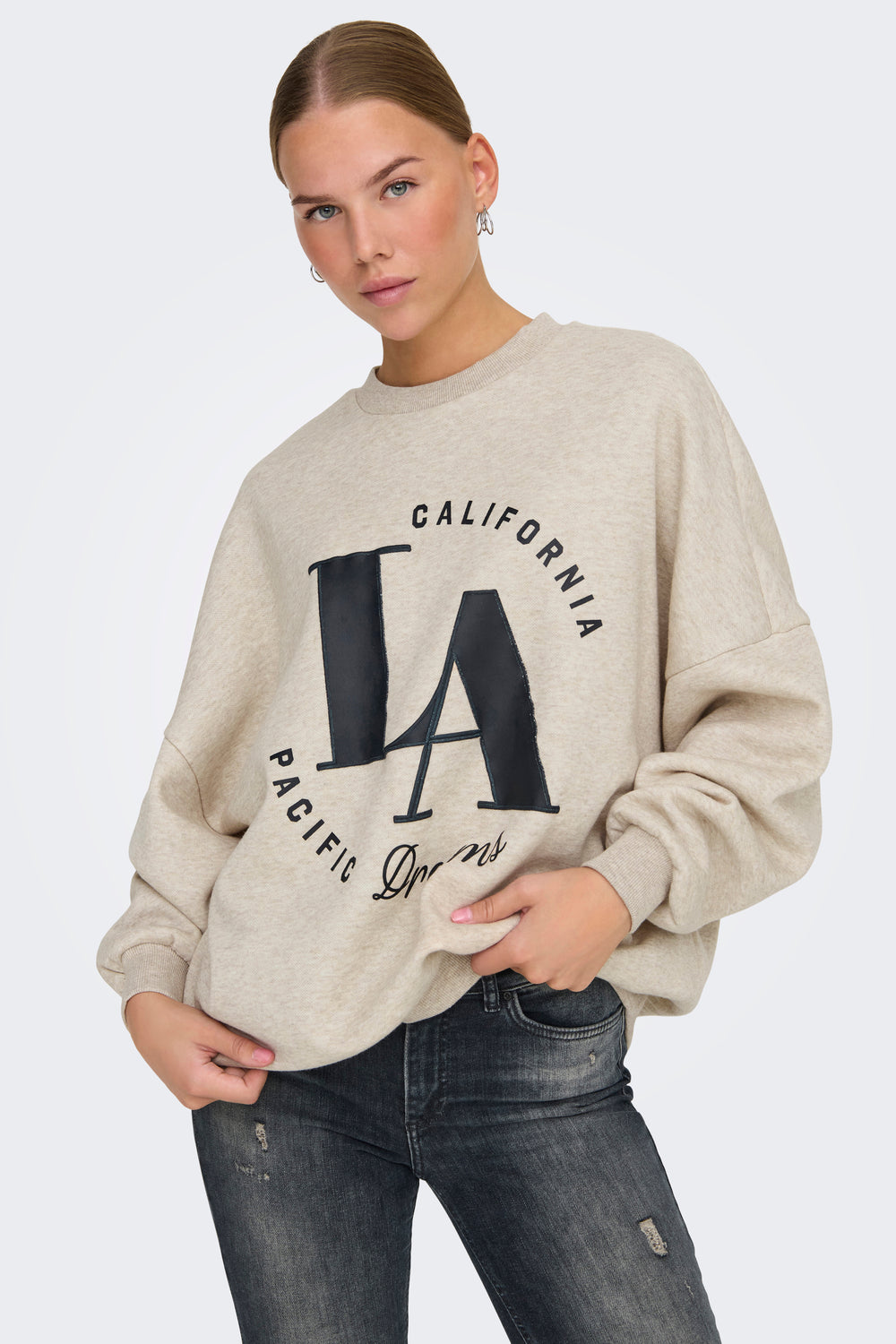 Sweater met ronde hals Beige - ONLY®