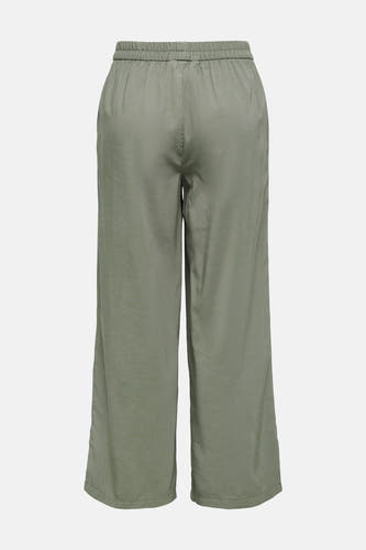 Pantalon vert ONLY, à jambes larges et taille élastique.