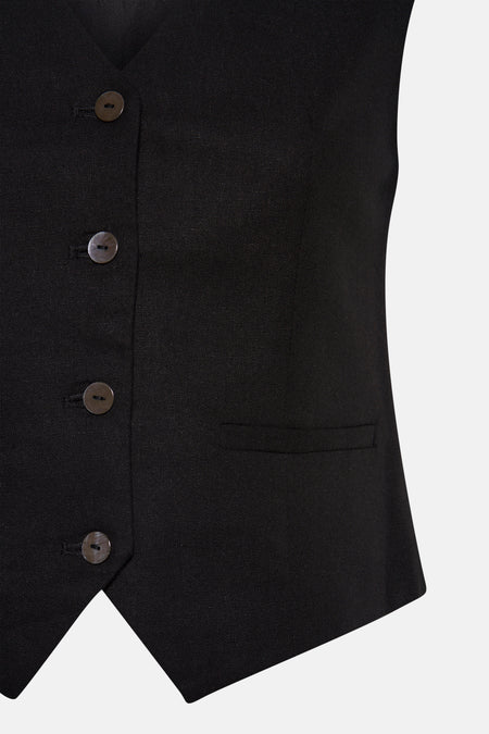Zwarte blazer van ONLY, met knoopsluiting en klein zakje.