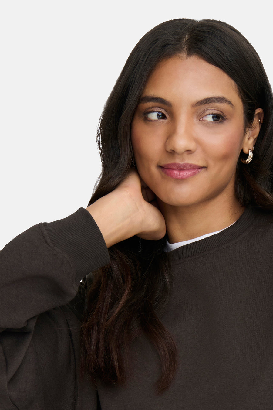 Sweater O hals - bruin