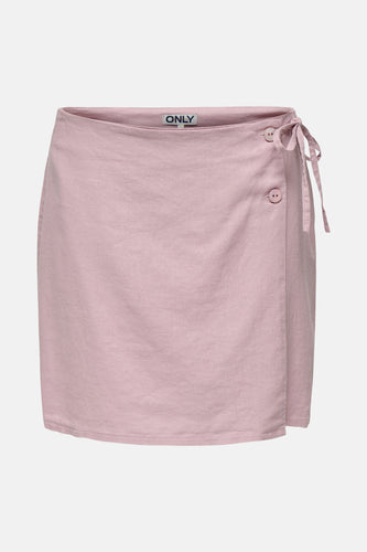 ONLCARO MW WRAP LINEN BL SKIRT CC PNT