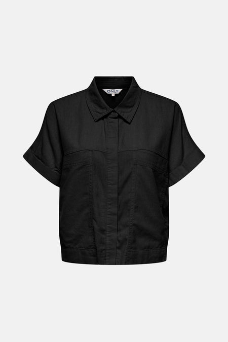 ONLCARO S/S LINEN BL BOXY SHIRT CC PNT