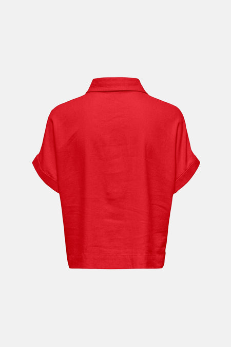 ONLCARO S/S LINEN BL BOXY SHIRT CC PNT