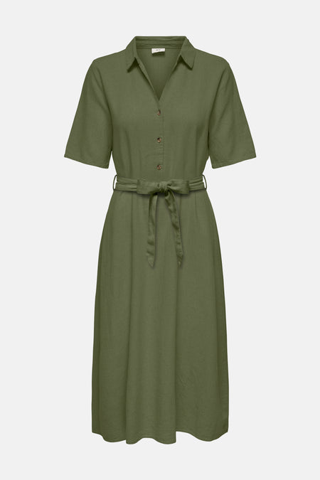 Kleedje met korte mouwen - Kaki