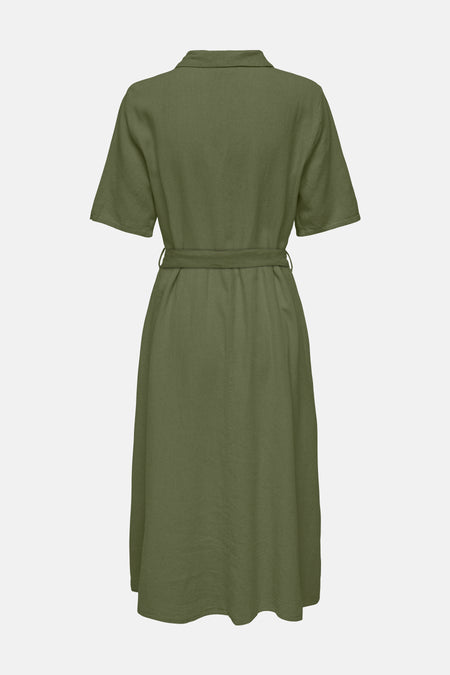 Kleedje met korte mouwen - Kaki