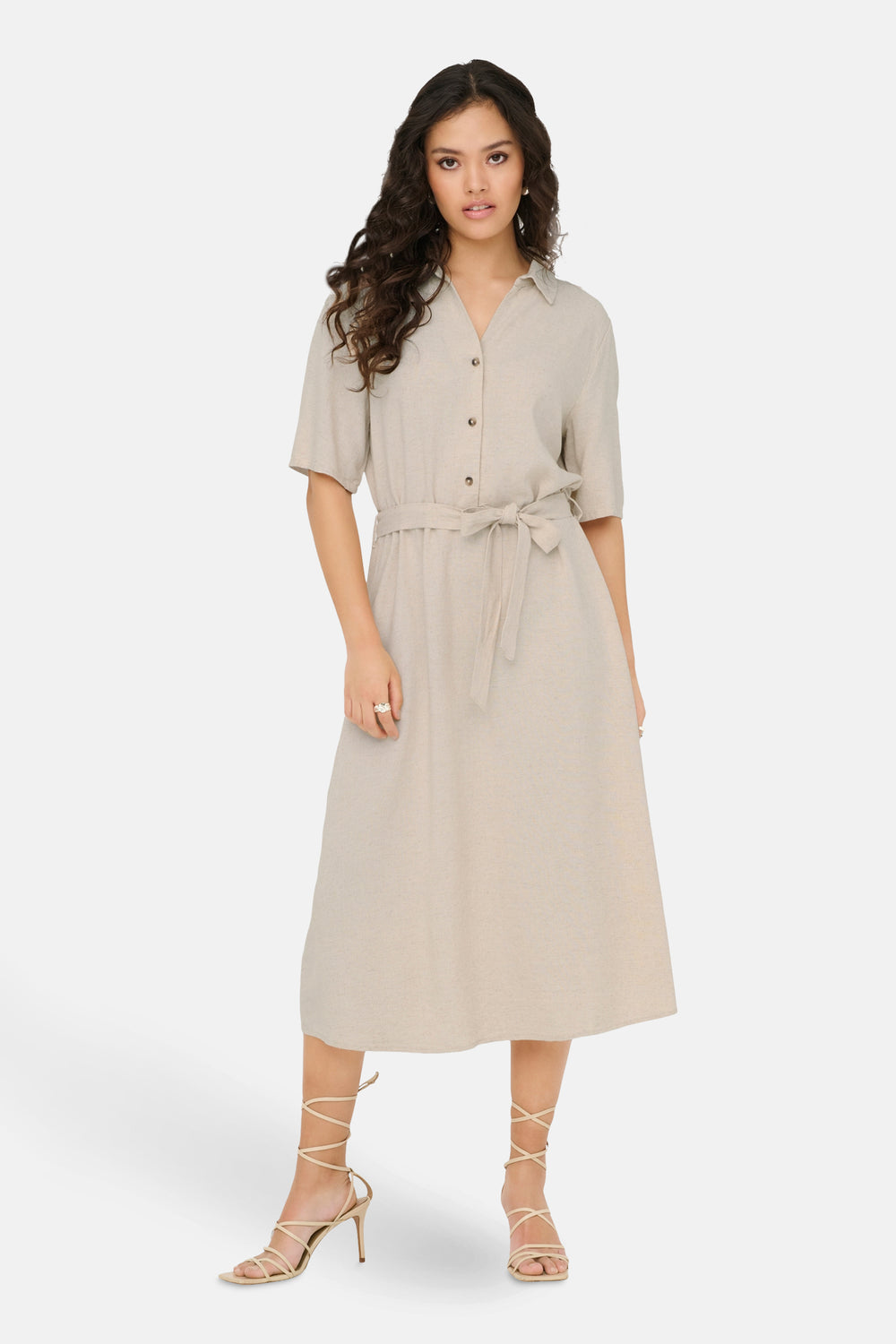 Kleedjes (korte mouwen) Beige - JDY