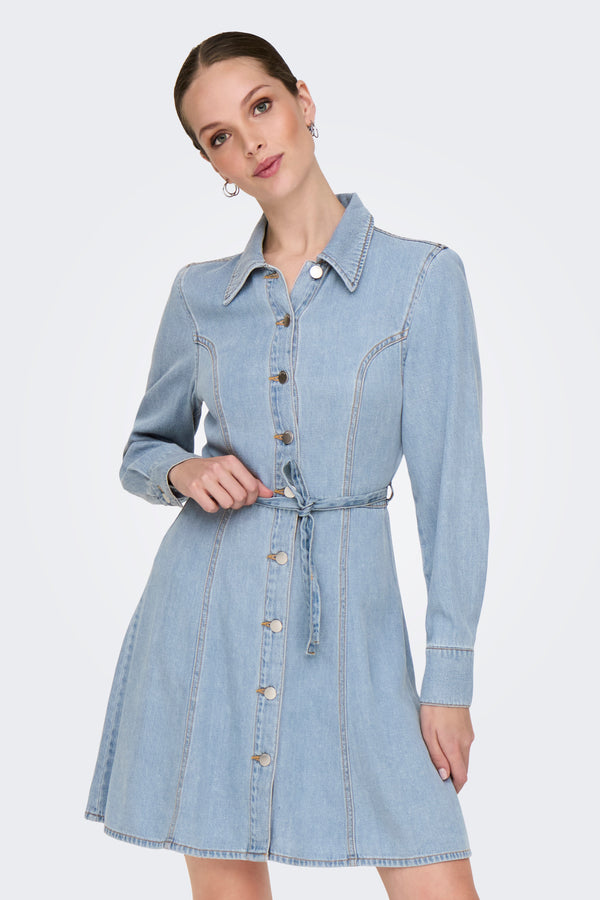 Kleedjes (lange mouwen) Light blue denim - JDY