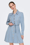 Kleedjes (lange mouwen) Light blue denim - JDY
