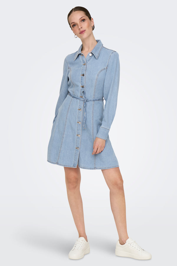 Kleedjes (lange mouwen) Light blue denim - JDY