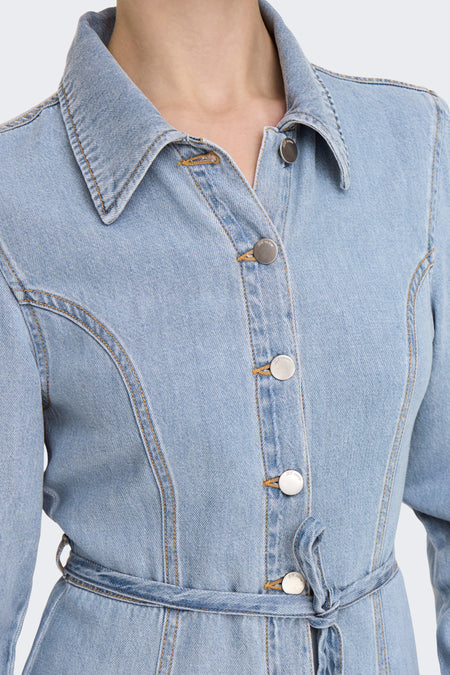Kleedjes (lange mouwen) Light blue denim - JDY