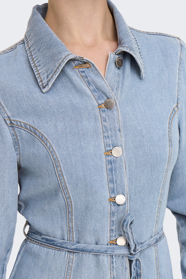 Kleedjes (lange mouwen) Light blue denim - JDY