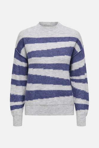 Pull met ronde hals - grijs - JDY