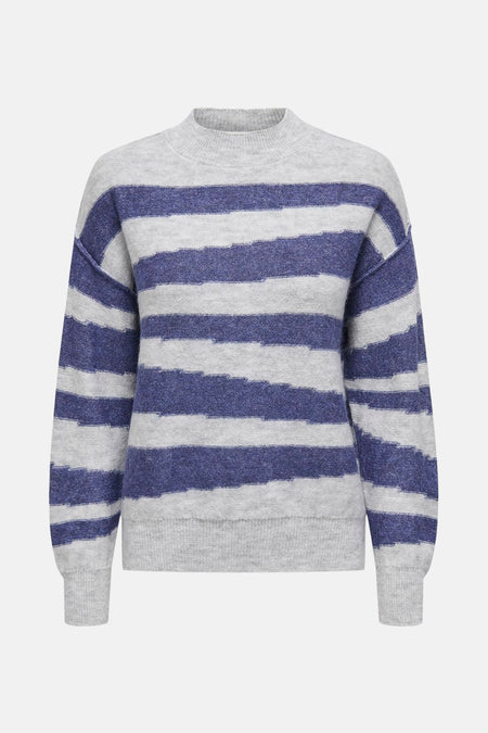 Pull met ronde hals - grijs