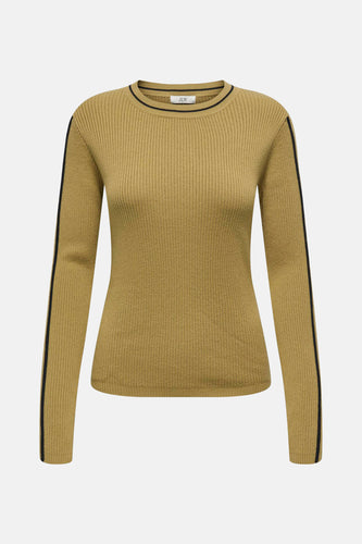 Pull met ronde hals - Kaki