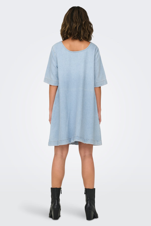 Robes manches courtes Light blue denim - ONLY®