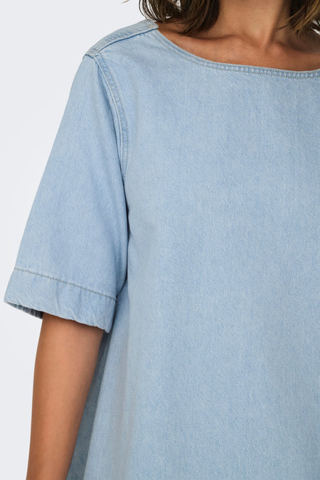 Kleedjes (korte mouwen) Light blue denim - ONLY®