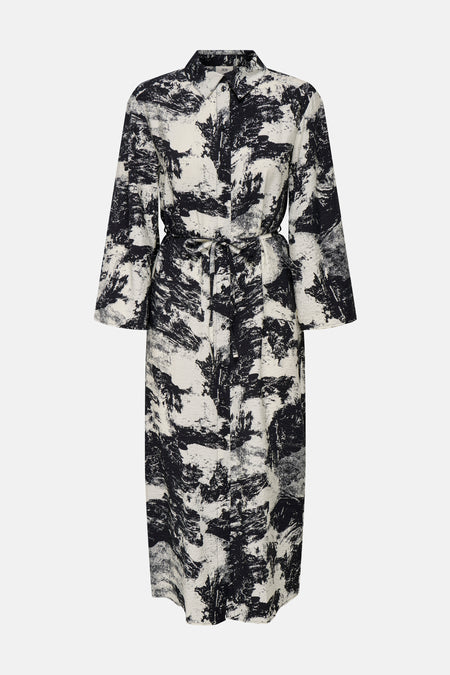 Kleedje met lange mouwen - Zwart