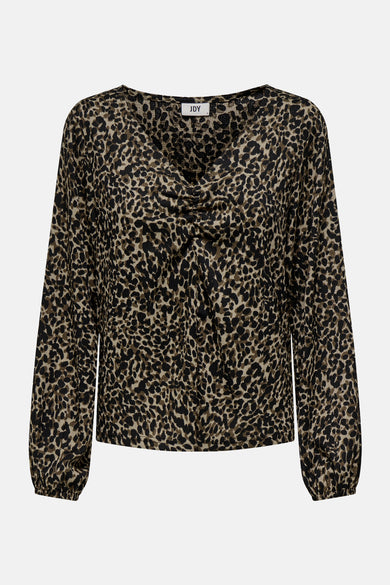 Blouse met lange mouwen - bruin