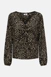 Blouse met lange mouwen - bruin