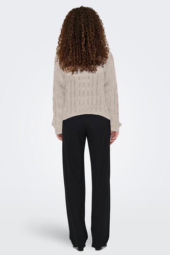 Pull met ronde hals - Beige - ONLY®