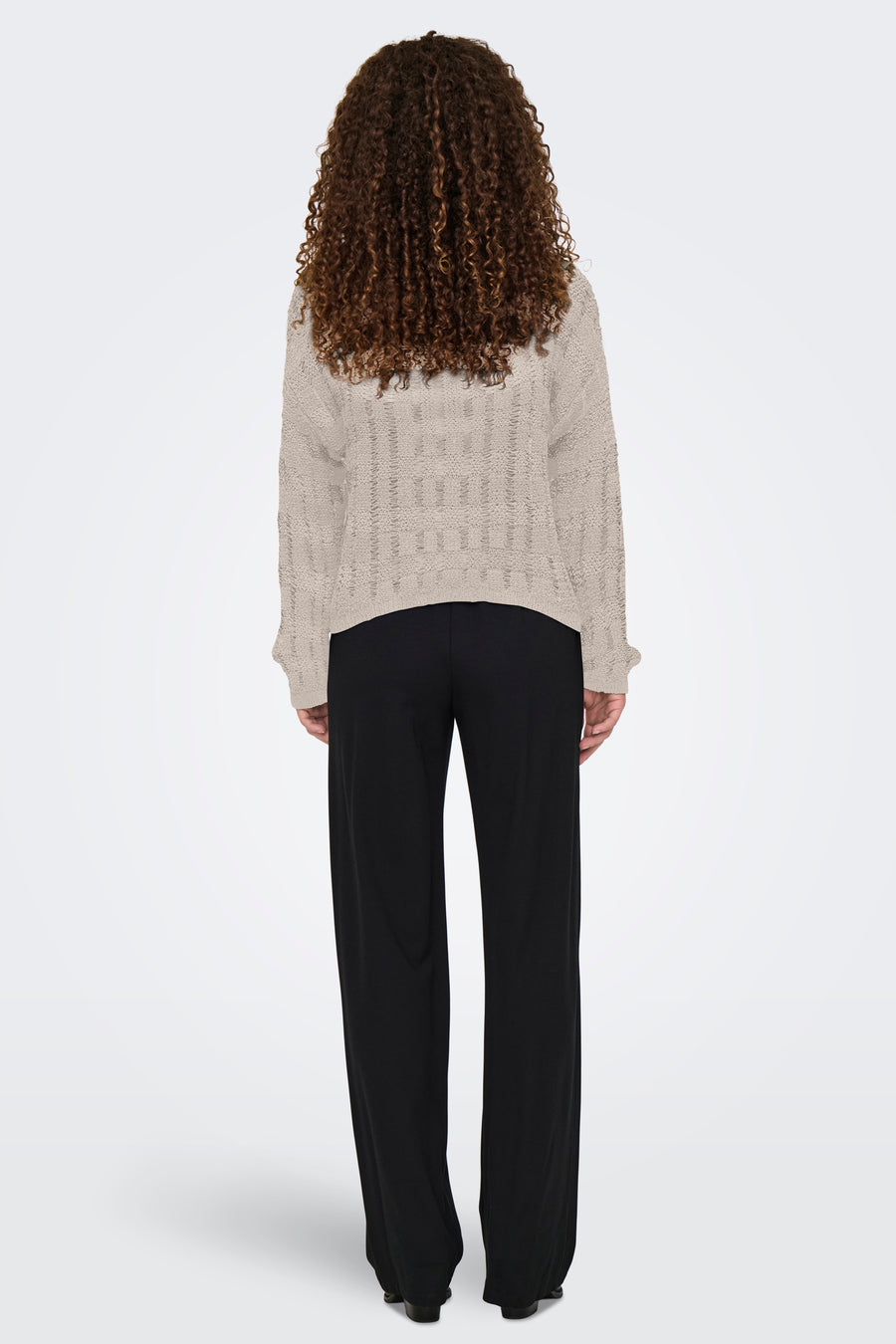 Pull met ronde hals - Beige - ONLY®