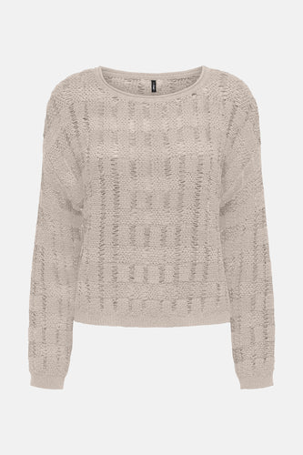 Pull met ronde hals - Beige - ONLY®
