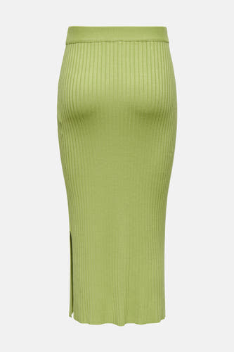 Robe verte ONLY, avec structure en côtes et une fente sur le côté.