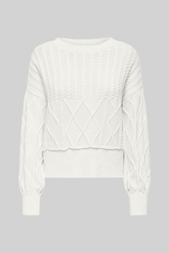 ONLKAYA LIFE LS LOOSE CABLE ONECK CC KNT