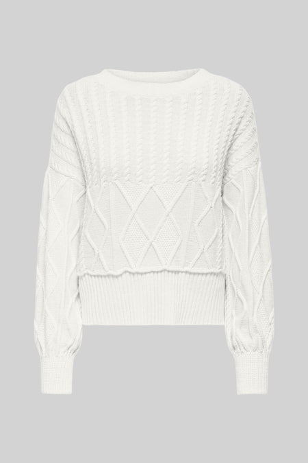 ONLKAYA LIFE LS LOOSE CABLE ONECK CC KNT