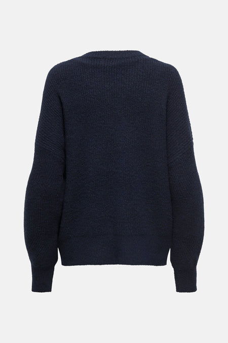 Pull met ronde hals - blauw