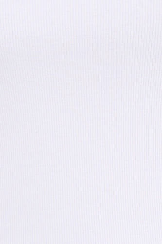 T-shirt blanc à manches courtes ONLY, avec une texture côtelée.