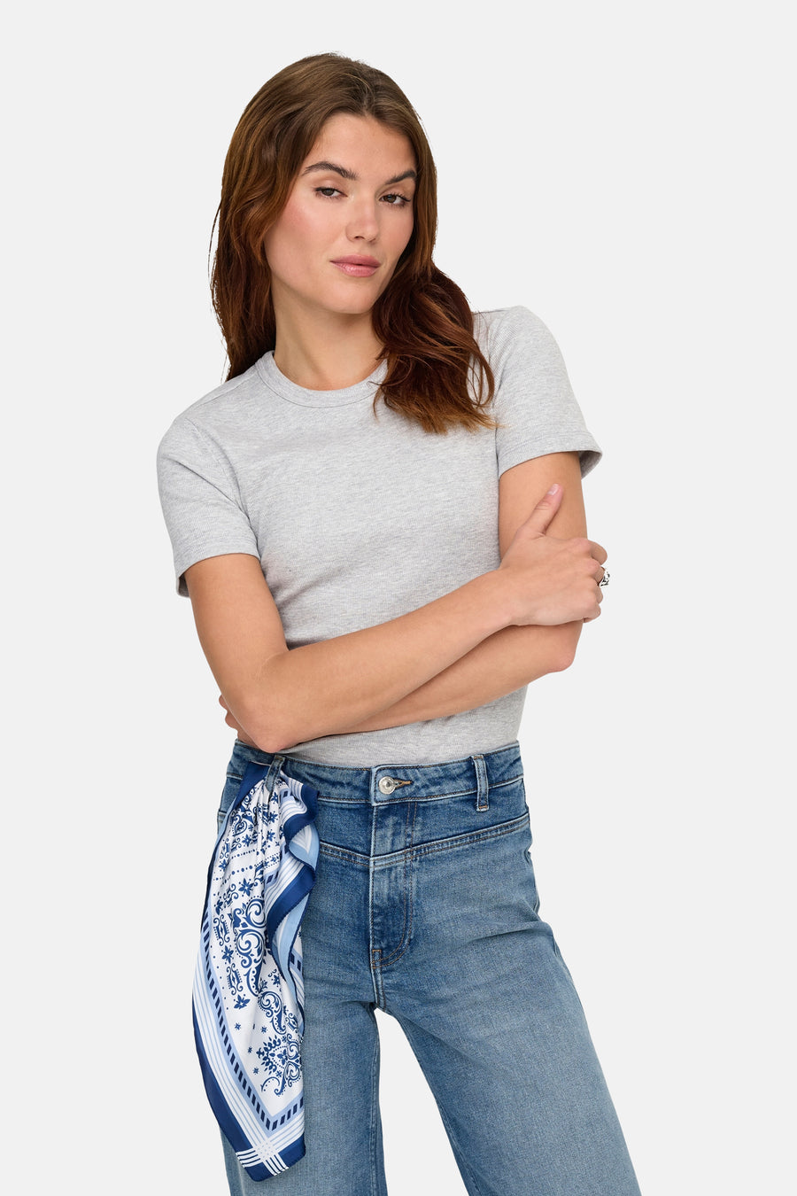 Top uni manche courte gris - ONLY®