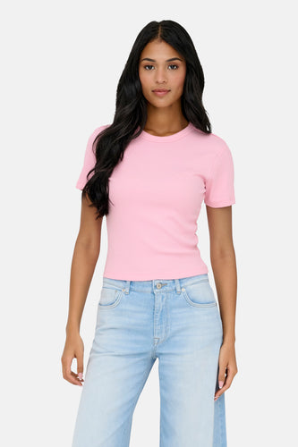 Top uni manche courte rose - ONLY®